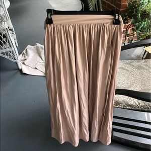 American Eagle Blush Satin Maxi Skirt